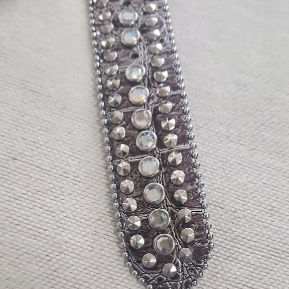 Embellished Brown Belt with Silver Accents main image 5